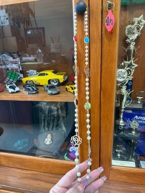 Beaded Multi-Color Pendant Necklace - Unbranded